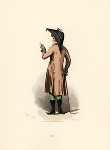 Uomo con cappotto color nocciola e monocolo da Francois Claudius (after) Compte Calix