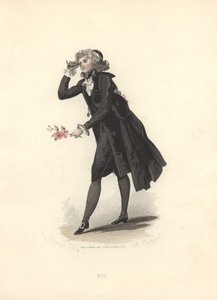 Dandy con lorgnette, era di Maria Antonietta da Francois Claudius Compte Calix