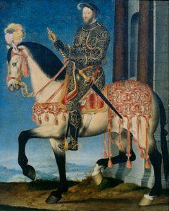 Ritratto di Francesco I di Francia a cavallo da François Clouet