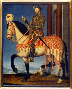 Ritratto equestre di Francesco I di Francia di François Clouet (c. 1510 - 1572). Museo degli Uffizi, Firenze