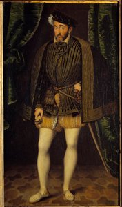 Ritratto di Enrico II (1519 - 1559) Re di Francia. Dipinto della bottega di François Clouet (1515-1572) da François Clouet