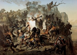 Sconfitta dei Modoc il 15 aprile 1873 da Francois Constant Mes