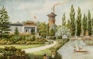 Un parco di svago fuori Parigi da Francois Debret
