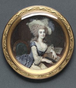 Ritratto di una donna al clavicembalo da Francois Dumont