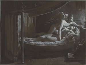 Cupido con Psiche che spegne la lampada da Francois Edouard Picot