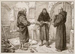 Accoglienza di Lanfranco da parte di Herlwin, illustrazione da 
