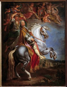 Ritratto equestre di Francesco III, Duca di Lorena, poi Imperatore Germanico e Granduca di Toscana, sposo di Maria Teresa d