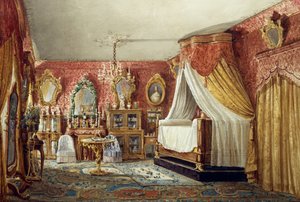 Camera da letto del college da Francois Etienne Villeret