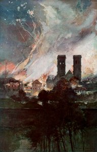 Bombardamento di Verdun con Proiettili Incendiari, Francia, 25-26 marzo 1916, 1926 da Francois Flameng
