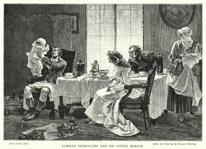Camille Desmoulins e il suo piccolo Horace da Francois Flameng
