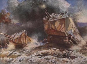Scena di battaglia della Prima Guerra Mondiale