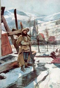 Di guardia vicino a Metzeral, Alsazia, gennaio 1916, 1926 da Francois Flameng