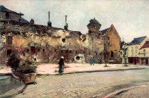Le caserme a Soissons, Francia, 1915, 1926 da Francois Flameng