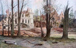 Le Rovine di una Casa, Soupir, Prima Guerra Mondiale, aprile 1917 da Francois Flameng