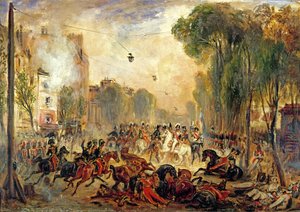 Tentativo di assassinio del re Luigi Filippo (1773-1850) da parte di Giuseppe Fieschi (1790-1836) Boulevard du Temple, 28 luglio 1835 da Francois Gabriel Guillaume Lepaulle
