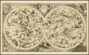 1720 celestial map - Hemel Globe. Coeli Enarrant Gloriam Dei da François Halma