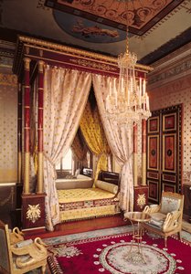 Camera da letto della Regina Ortensia de Beauharnais (1783-1837) da Francois Honore Georges Jacob Desmalter