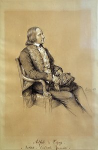 Ritratto di Alfred de Vigny, scrittore, drammaturgo e poeta francese da François Joseph Heim