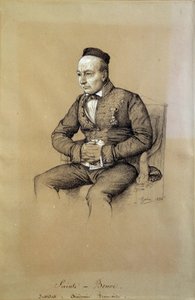 Ritratto di Charles Auguste Sainte Beuve (1804-1869), critico letterario e scrittore francese. Disegno di François Joseph Heim (1787-1865) da François Joseph Heim