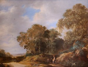 Paesaggio con cervi da Francois Knibbergen