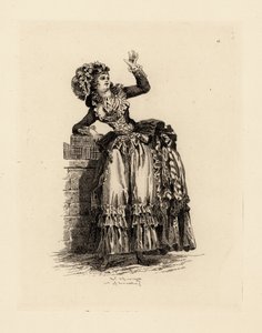 Donna alla moda con cappello alla Nicolet, era di Maria Antonietta