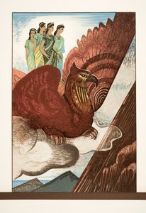 Illustrazione da Prométhée Enchaîné di Eschilo, pub. 1941 da Francois Louis Schmied
