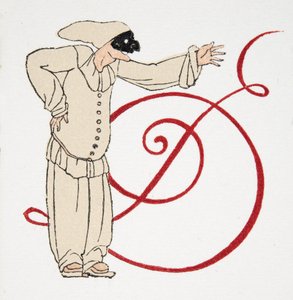 Lettera D, da Personages de Comedie, pub. 1922 da Francois Louis Schmied