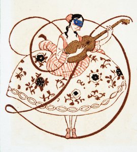 Lettera D, da Personages de Comedie, pub. 1922 da Francois Louis Schmied