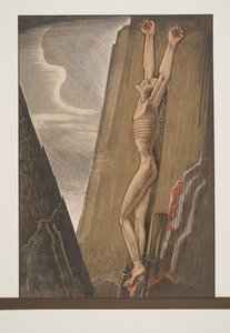 Prometeo inchiodato alla roccia, da Prométhée Enchaîné di Eschilo, pub. 1941