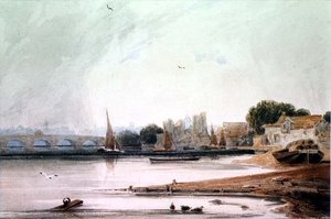 Palazzo di Lambeth e Ponte di Westminster da Francois Louis Thomas Francia