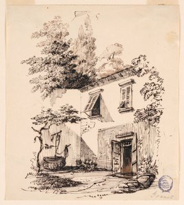 Cortile di una casa da Francois Marius Granet