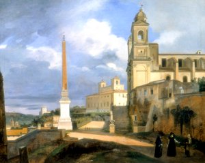 La Trinità dei Monti e la villa Medici, Roma da Francois Marius Granet