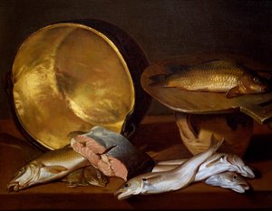 Natura morta con pesci, di Francois Mather