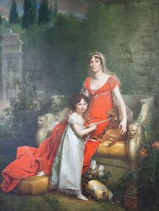 Elisa Bonaparte Baciocchi con sua figlia Napoleona Elisa da Baron François Pascal Simon Gérard