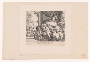 Maria con bambino, Giovanni Battista e agnello da Francois Perrier