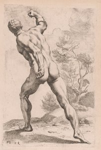 Il Gladiatore Borghese, vista posteriore (tavola 29) da Francois Perrier