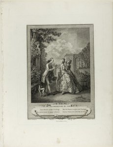 Passeggiata serale, da Monument du Costume Physique et Moral de la fin du Dix-huitième siècle da Francois Robert Ingouf