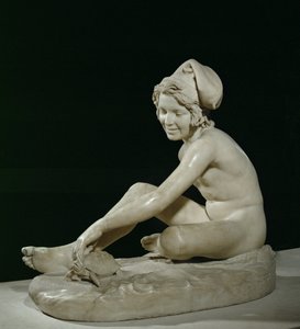 Pescatore napoletano che gioca con una tartaruga (scultura) da Francois Rude