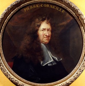 Ritratto di Pierre Corneille (1606-1684) poeta drammatico Dipinto di François Sicre (1640-1705) XVII secolo. Diam 0,760 m. Parigi. Museo Carnavalet