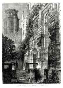 Castello di Heidelberg, Germania, 1886 da Francois Stroobant