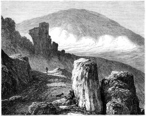 Il Brocken, o Blocksberg, Monti Harz, Germania, XIX secolo da Francois Stroobant