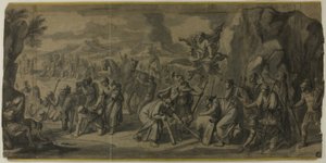 Mosè che colpisce la roccia da Francois Verdier