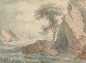 Navi su una Costa Rocciosa