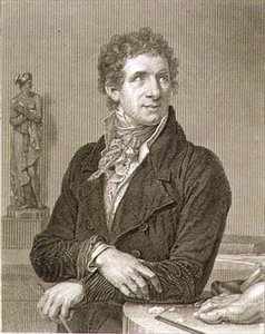 Ritratto di Antonio Canova (1757-1822) inciso da William Henry Worthington da Francois Xavier (after) Fabre