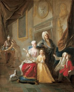 Ritratto di una famiglia in un interno da Jean François de Troy