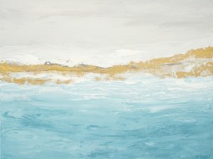 Paesaggio marino astratto "Blue Gold" da Françoise Wattré