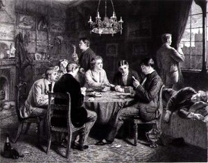 Reverie - Una Voce da Lontano, inciso da Robert W. Macbeth (1848-1910) pub. da Thomas McLean da Frank (after) Dicksee