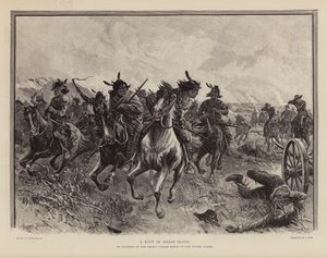 Una rotta di guerrieri durante una rivolta dei nativi americani