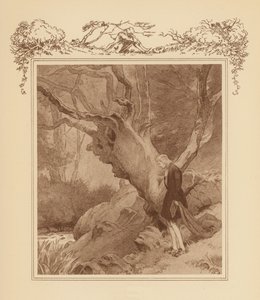 Illustrazione per Elegia di Gray (litografia a colori) da Frank Adams