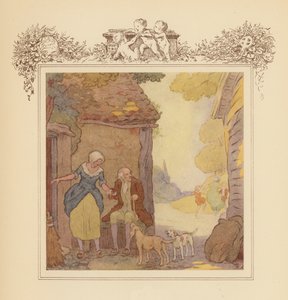Illustrazione per Elegia di Gray (litografia a colori) da Frank Adams
